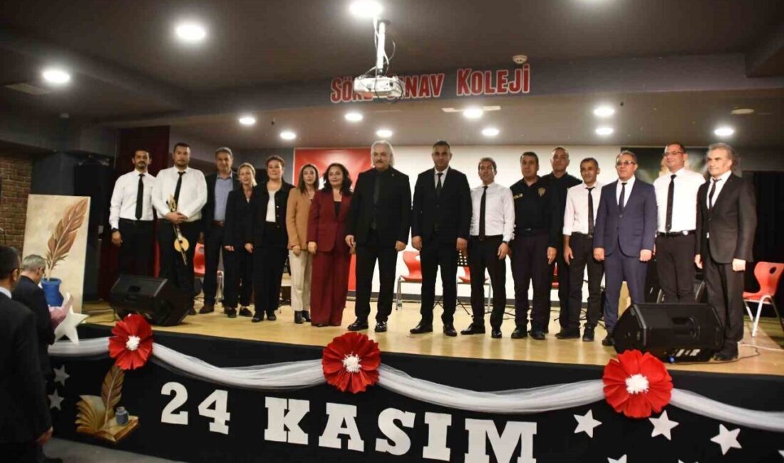 Söke'de 24 Kasım Öğretmenler Günü etkinlikleri çerçevesinde düzenlenen sergide, Resim