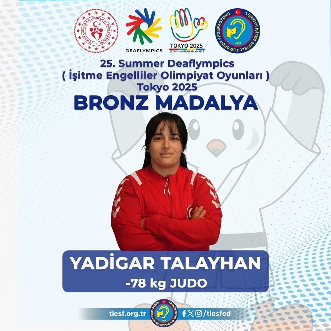 Tokyo'da düzenlenen 2025 İşitme Engelliler Yaz Olimpiyatları'nda, Türk judocu Yadigar
