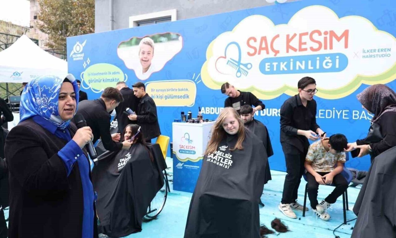 Sultangazi Belediyesi, engelli bireyler için özel bir saç kesim etkinliği