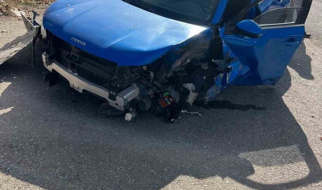 Kırşehir'de H.B.'nin kullandığı otomobil, direksiyon hakimiyetini kaybederek aydınlatma direğine çarptı.