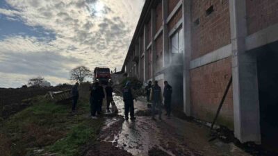 Sakarya'nın Kaynarca ilçesindeki H.B.'ye ait tavuk çiftliğinin depo kısmında çıkan