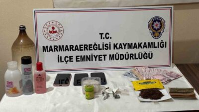 Tekirdağ'ın Marmaraereğlisi ilçesinde uyuşturucu ticareti yaptığı belirlenen A.G., emniyet güçleri