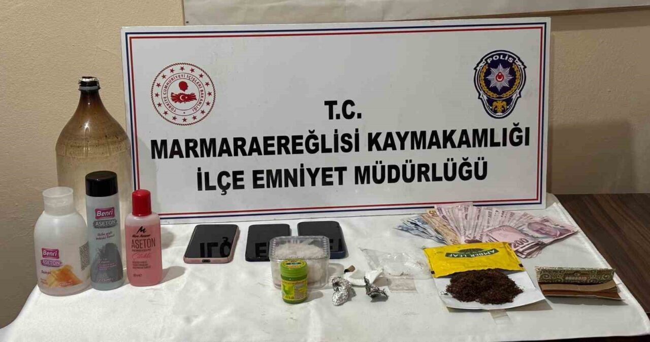 Tekirdağ'ın Marmaraereğlisi ilçesinde uyuşturucu ticareti yaptığı belirlenen A.G., emniyet güçleri