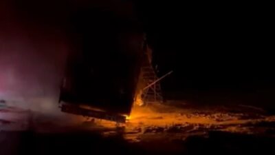 Bolu'da, Y.A.D. yönetimindeki tekstil yüklü tır, D-100 karayolunun Çaydurt mevkiinde