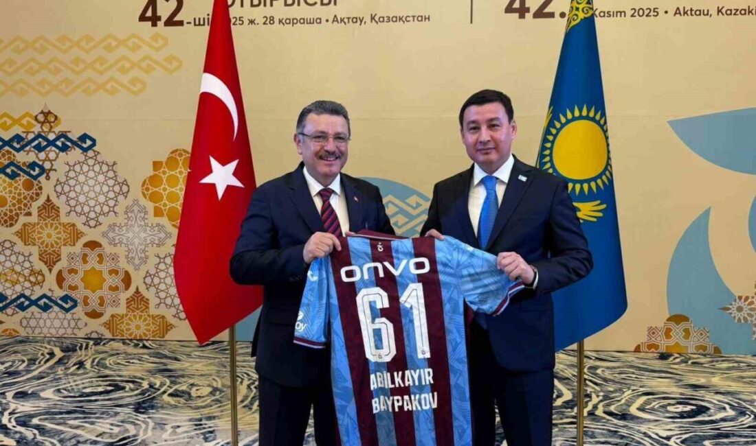 Trabzon ile Kazakistan'ın Aktau kenti kardeş şehir oldu. Protokol, Trabzon