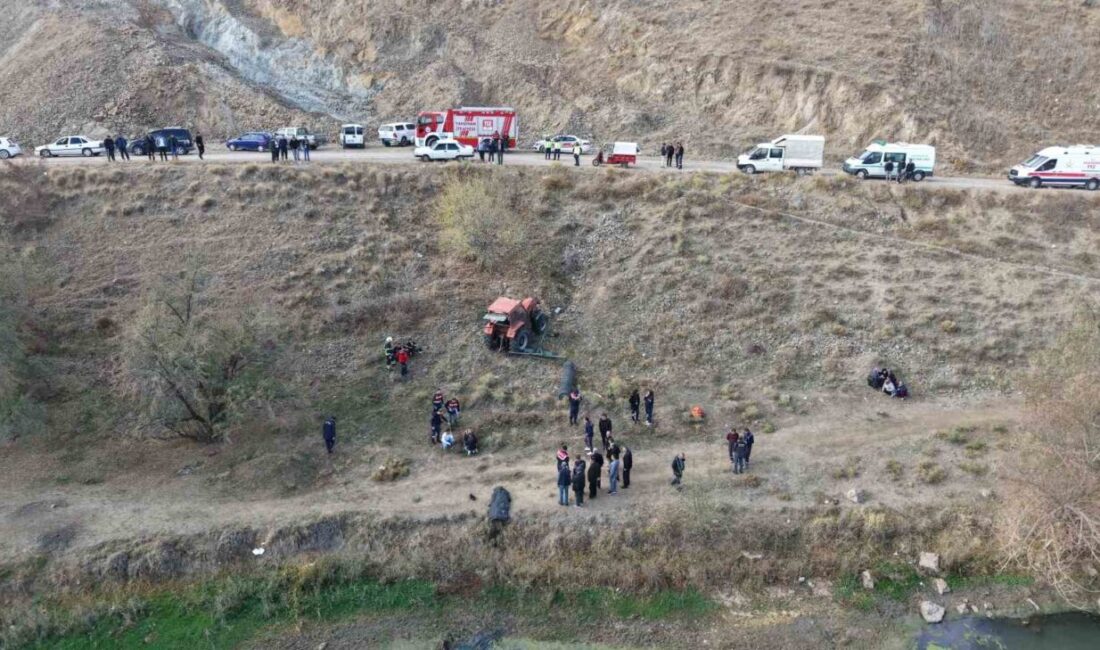 Kırıkkale'nin Yahşihan ilçesinde, 81 yaşındaki Yılmaz Şermet'in kullandığı traktör kontrolden