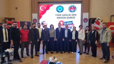 Türk Sağlık-Sen Mersin Şubesi’nin 8. Olağan Genel Kurulu'nda Halil Vural,