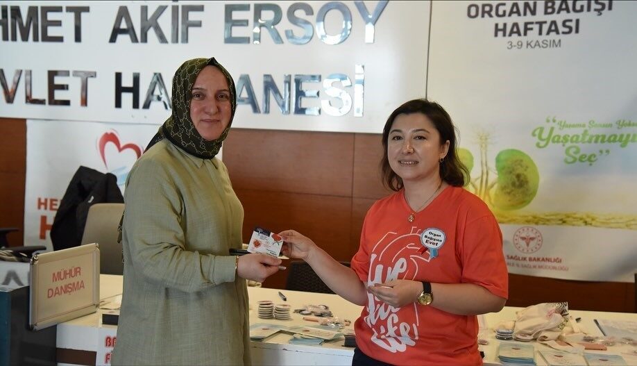 Çanakkale'de Organ Bağışı Haftası kapsamında Mehmet Akif Ersoy Devlet Hastanesi'nde