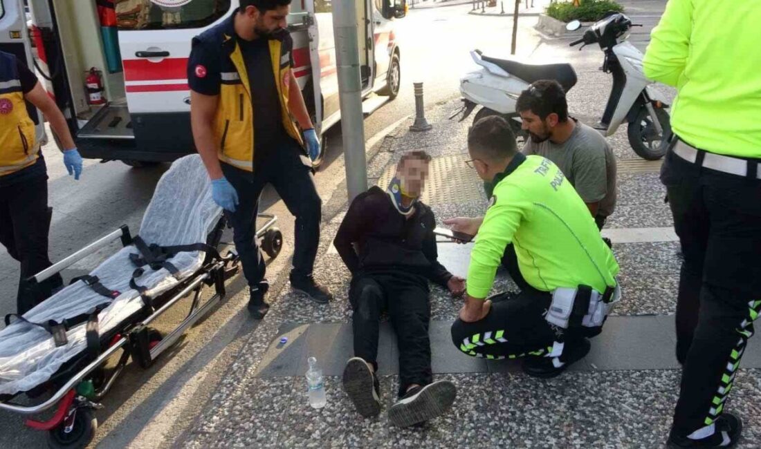 Antalya'nın Manavgat ilçesinde, yaya geçidinden geçerken kadına çarpmamak için fren