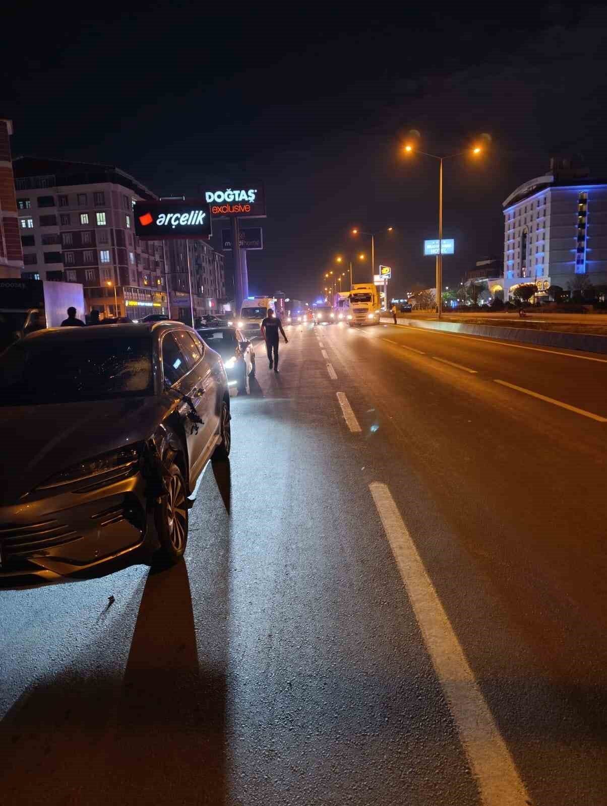 Ağrı'da yolun karşısına geçmeye çalışan iki kadına, S.K. adlı sürücünün