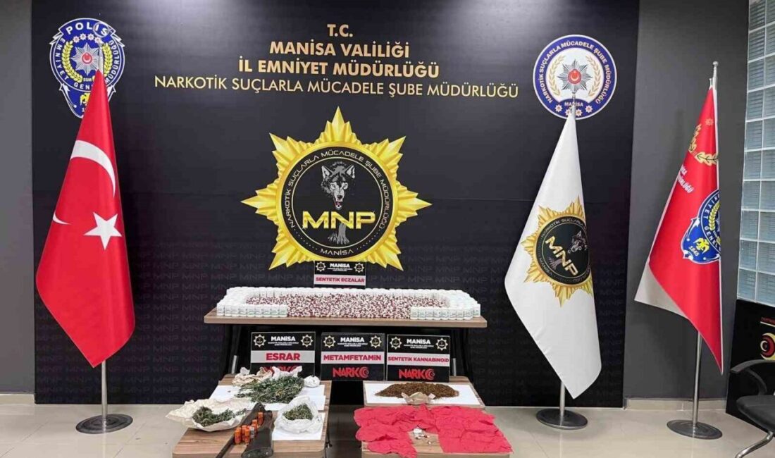 Manisa İl Emniyet Müdürlüğü, uyuşturucu madde ticaretine yönelik gerçekleştirdiği operasyonda