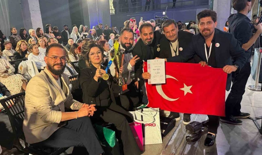 Denizli'nin Acıpayam ilçesindeki kuaför Nilgün Keser, Kazakistan'da düzenlenen Asian Global