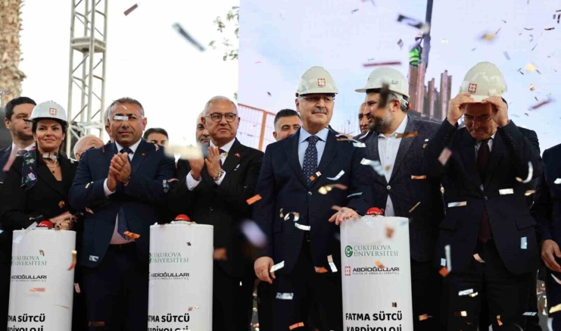 Adana'da Fatma Sütcü Kardiyoloji Merkezi'nin temeli atıldı. Bekir Sütcü, annesi