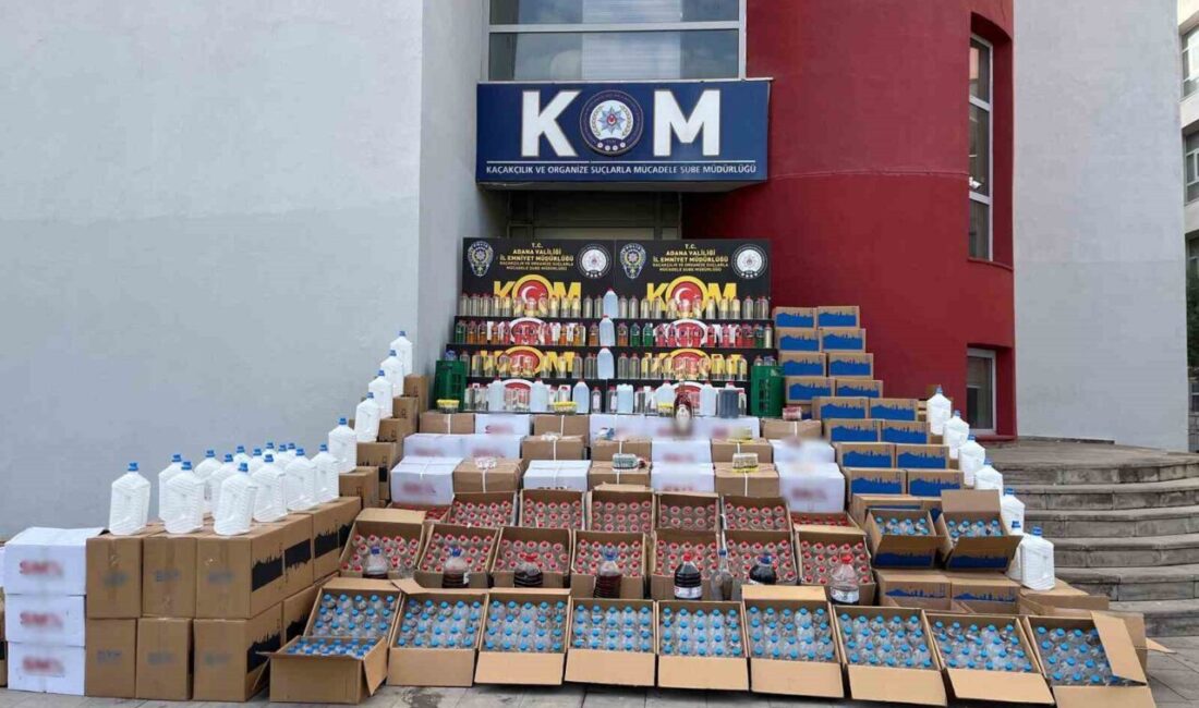 Adana'da, yılbaşı öncesi düzenlenen kaçak içki operasyonunda 4 ton etil