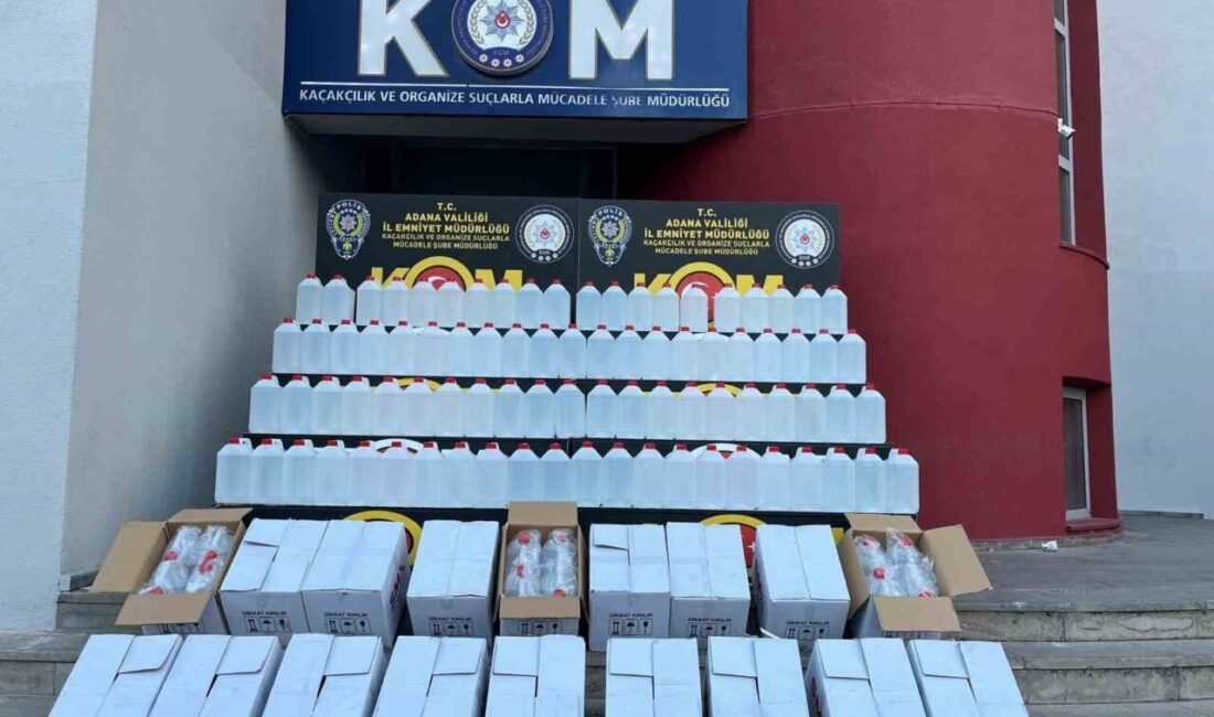 Adana'da yılbaşı öncesi düzenlenen operasyonda, polis 2 ton 80 litre