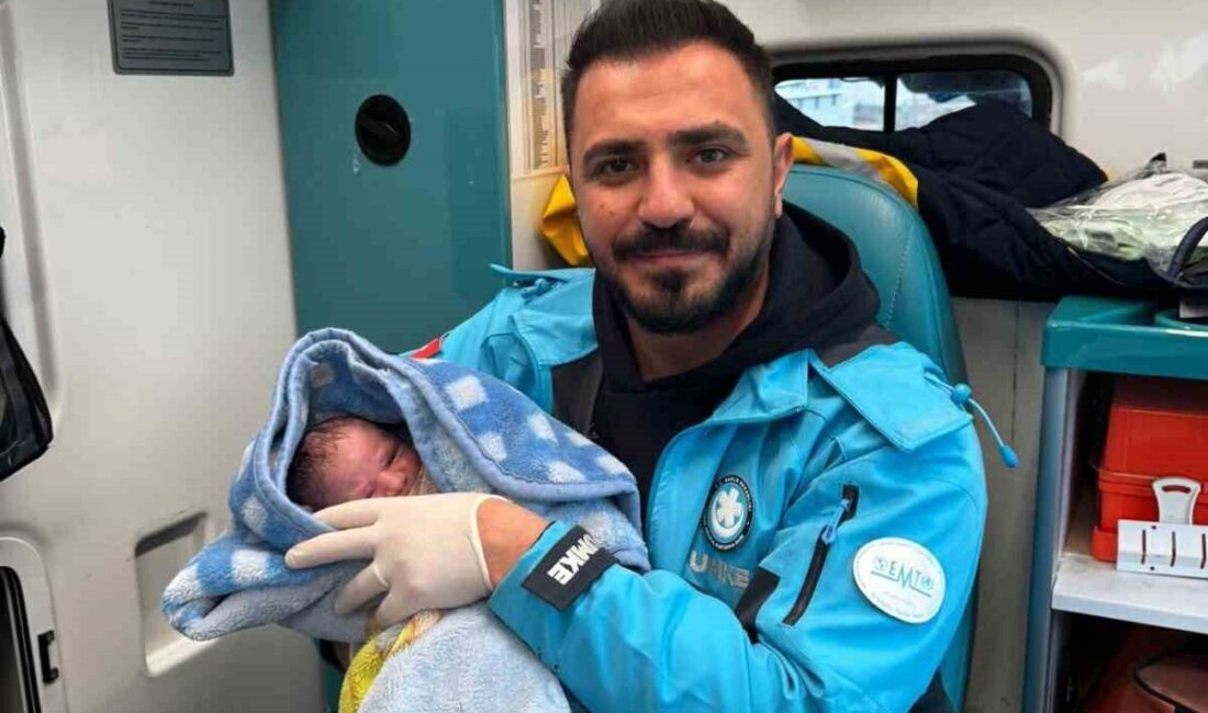 Şanlıurfa’nın Akçakale ilçesinde, 112 Acil Sağlık ekibi, evden aldıkları gebenin