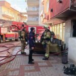 İnegöl’de apartman dairesinde çıkan yangın paniğe neden oldu.