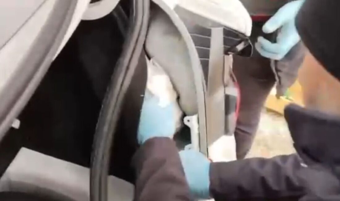 Kastamonu'da polis, narkotik köpeğiyle yapılan aramada bir araçta uyuşturucu madde