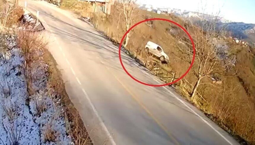 Korgan’da Ticari Araç Fındık Bahçesine Uçtu, Sürücü Yaralı Kurtuldu