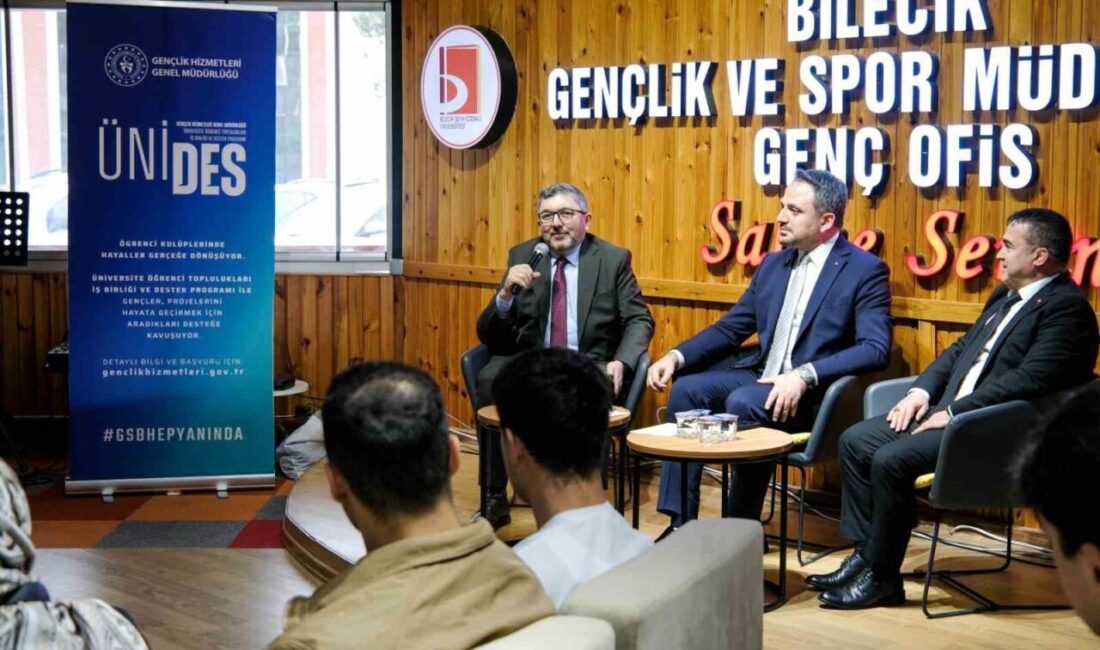 Bakan Yardımcısı Dr. Enes Eminoğlu, Bilecik Şeyh Edebali Üniversitesi’nde ÜNİDES Projesi Üzerine Öğrencilerle Bir Araya Geldi Gençlik ve Spor Bakan Yardımcısı Dr. Enes Eminoğlu, Bilecik Şeyh