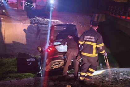 Batman’da otomobil su kanalına düştü, sürücü itfaiye ekipleri tarafından kurtarıldı