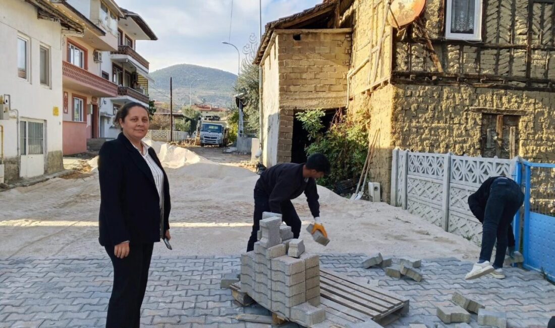 Bilecik’in Bayırköy beldesinde İnönü Caddesi'nde bozulan yollar için yenileme çalışmaları