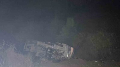 Karabük'ün Yenice ilçesinde, kontrolünü kaybeden bir beton mikseri 150 metrelik