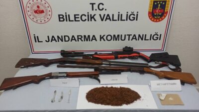 Bilecik'in Bozüyük ilçesinde yapılan uyuşturucu operasyonunda, F.B. isimli şahsın evinde
