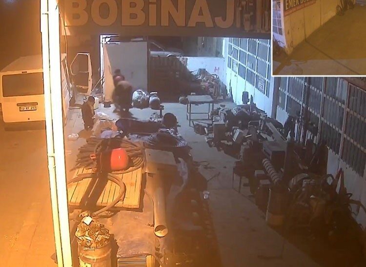 Kahramanmaraş’taki bir bobinaj dükkanında meydana gelen hırsızlıkta, yaklaşık 350 bin