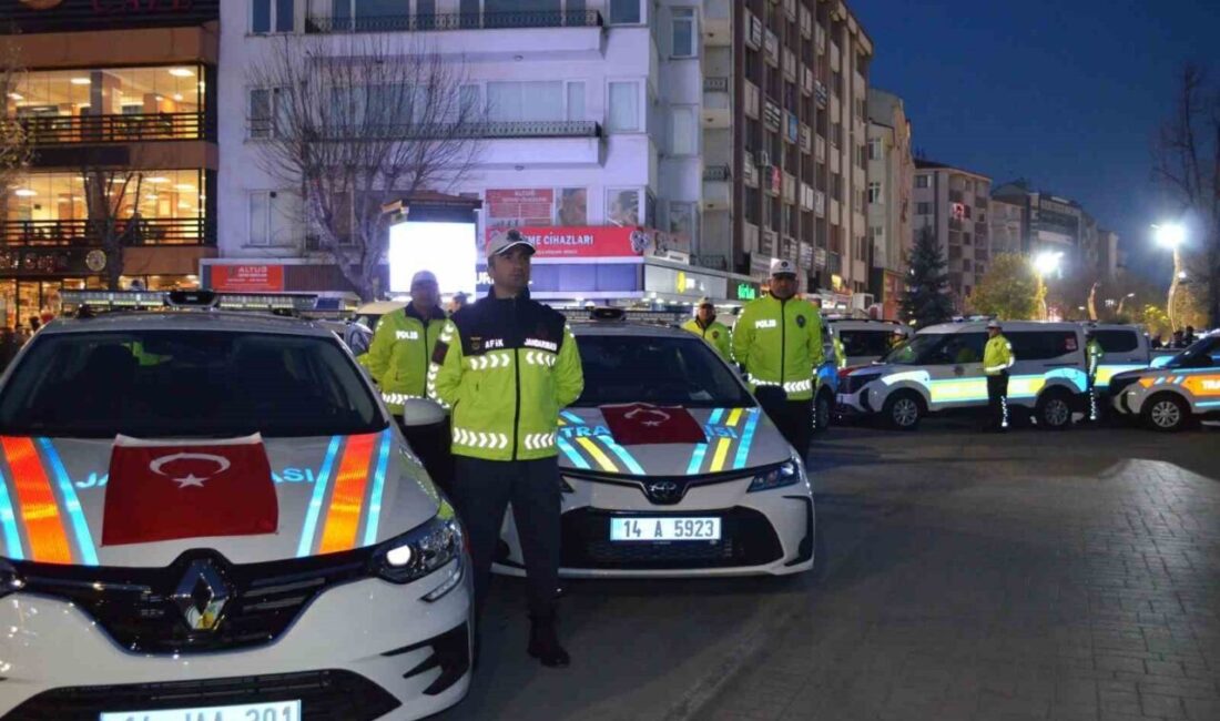 Bolu'da, İçişleri Bakanlığı'nın tahsis ettiği 68 yeni araç, düzenlenen törenle