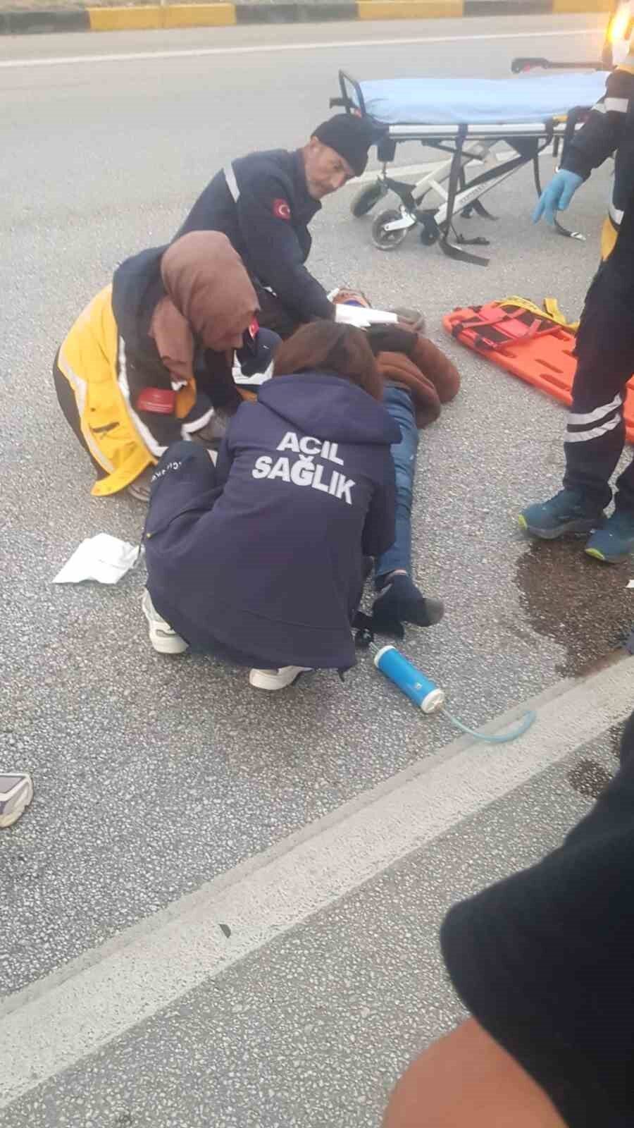 Burdur'da otomobil ve motosikletin çarpışması sonucu M.A. adlı motosiklet sürücüsü