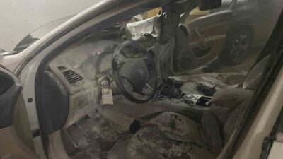 Mudanya'nın Güzelyalı Siteler Mahallesi'nde bir sitenin kapalı otoparkında elektrik aksamından