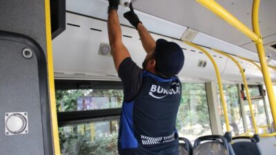 Bursa Büyükşehir Belediyesi'ne bağlı BURULAŞ, otobüs filolarında güvenliği artırmak amacıyla