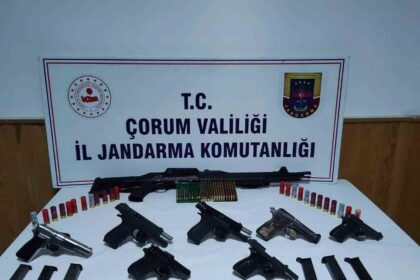 Çorum’da kaçak silah operasyonu
