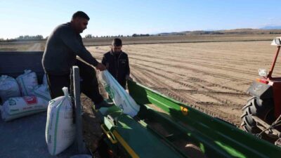 Adana'nın Kozan ilçesinde çiftçiler, buğday ekimine başladı. Adil Eker, 50