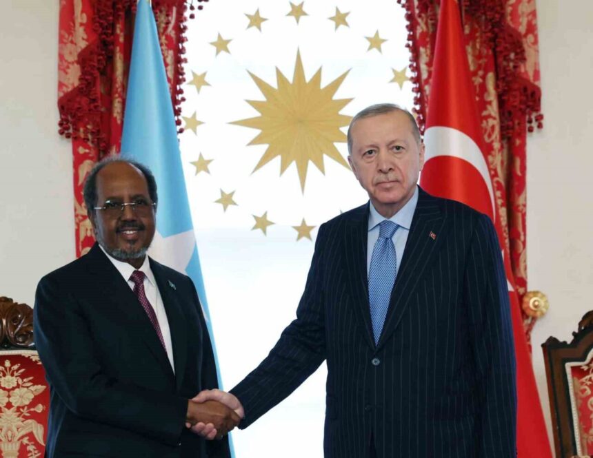 Cumhurbaşkanı Erdoğan, Somali Cumhurbaşkanı Mahmud ile Dolmabahçe Ofisi’nde buluştu.