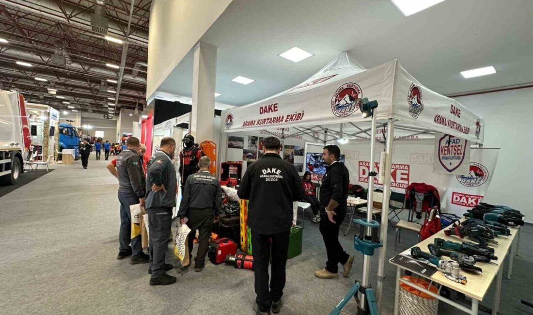 Düzce Arama Kurtarma Derneği, Uluslararası Afet Yönetim Fuarı’nda Stand Açtı Düzce Arama Kurtarma Derneği (DAKE), İstanbul'da gerçekleşen "Uluslararası Afet Yönetim