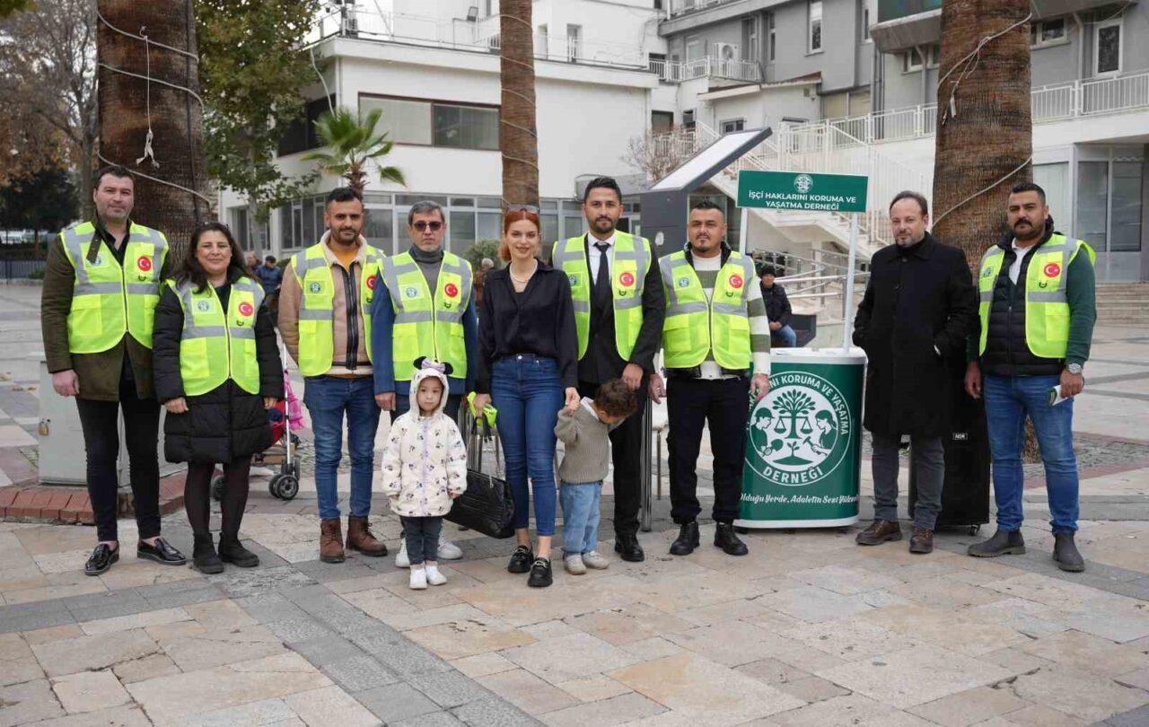 Denizli'de, İşçi Hakları Koruma ve Yaşatma Derneği Başkanı Kemal Galip