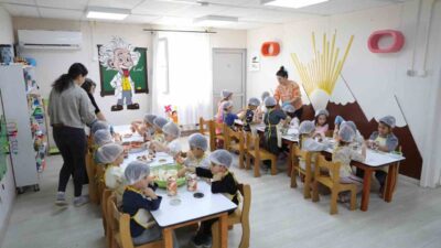 Didim Belediyesi'ne bağlı Deniz Yıldızları Kreş ve Gündüz Bakımevi'nde minikler,