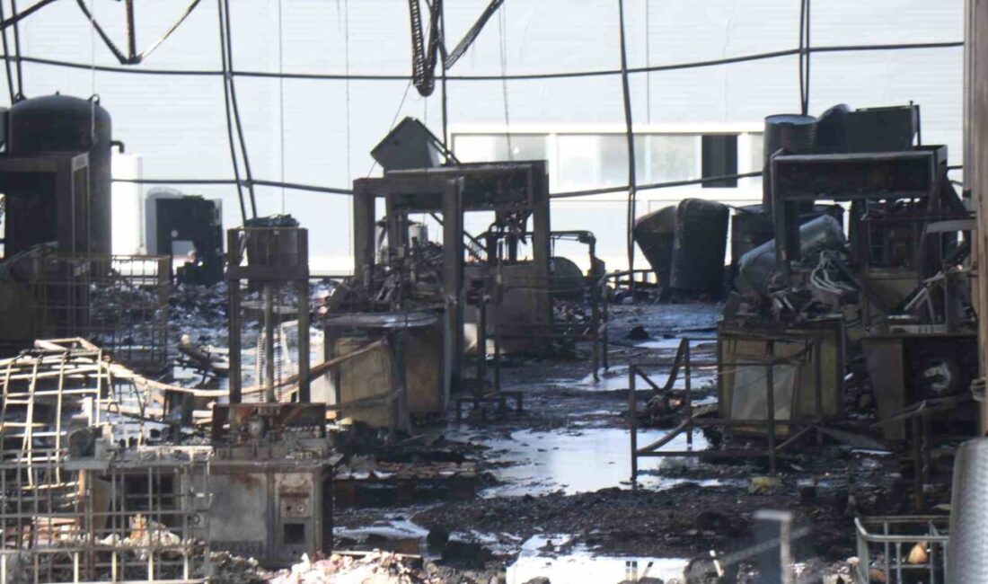 Kocaeli'nin Dilovası ilçesinde bir kozmetik fabrikasında meydana gelen yangında 7