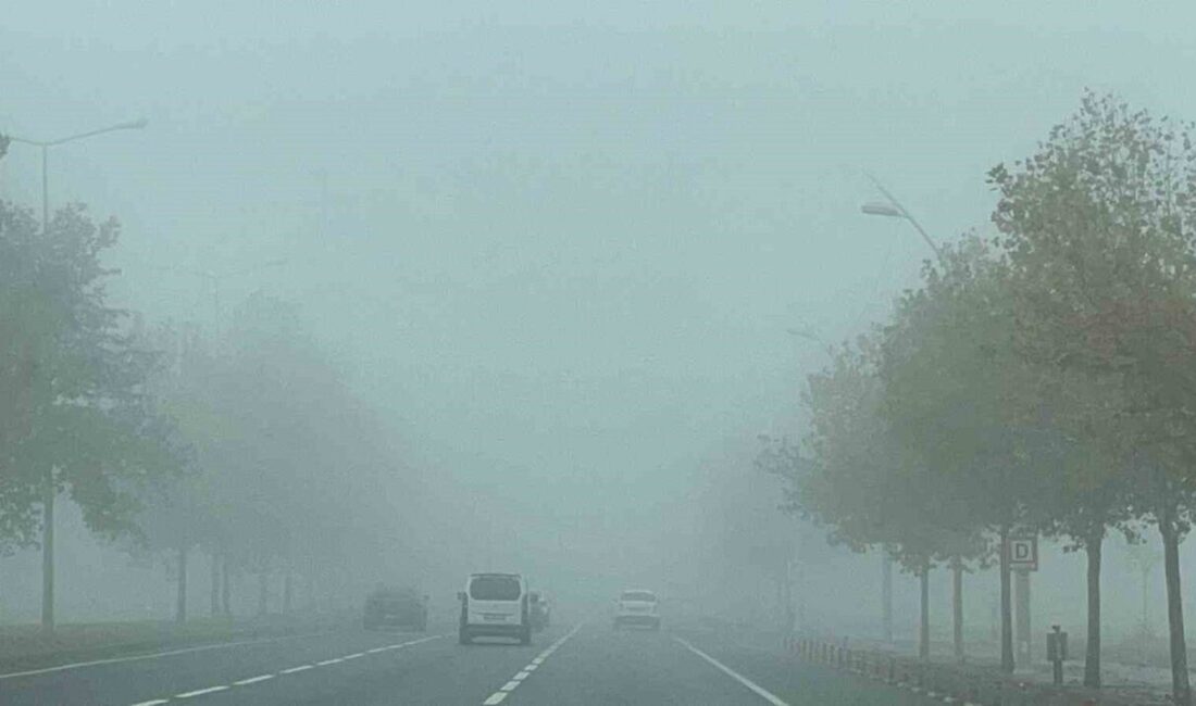 Diyarbakır'da sabah saatlerinde yoğun sis, görüş mesafesini 10 metreye düşürerek