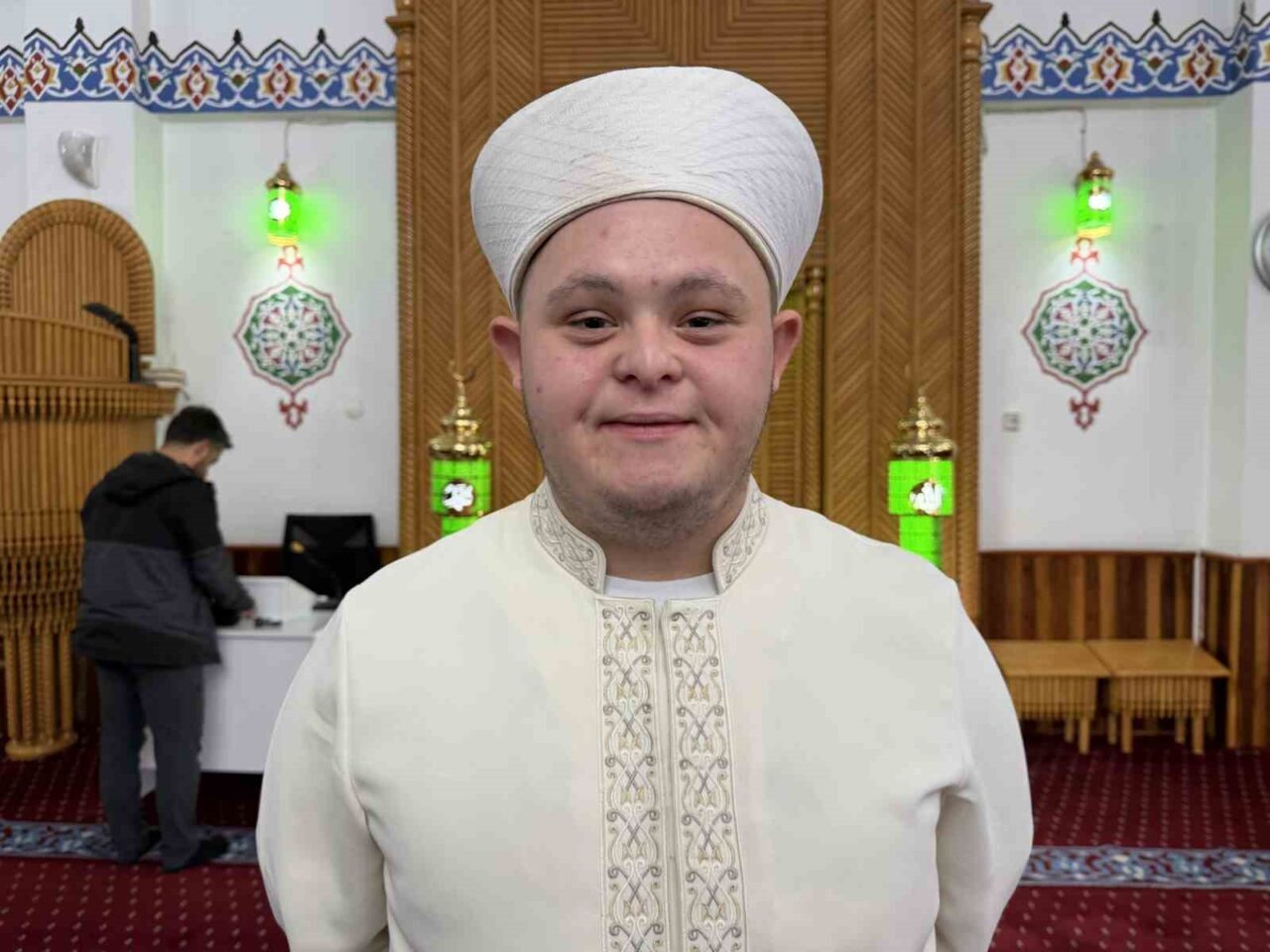 Düzce'nin Yığılca ilçesinde down sendromlu Fırat Öztürk, Dünya Engelliler Günü'nde