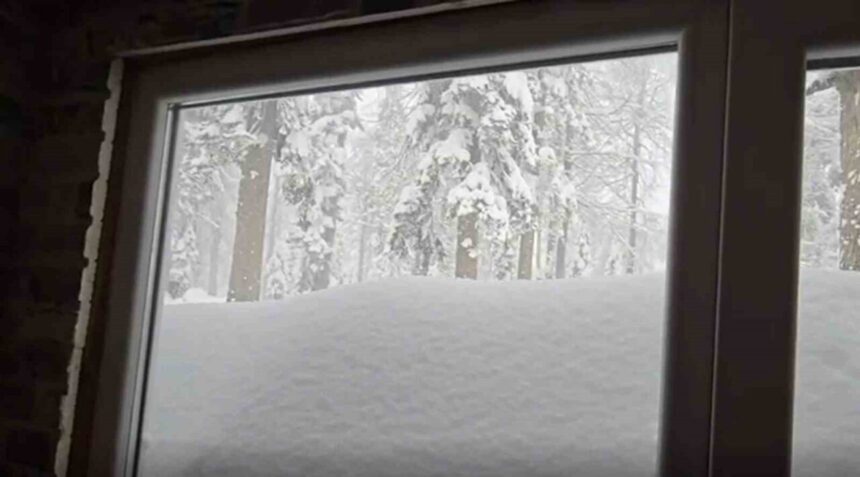 DÜZCE (İHA) – Düzce’de etkili olan yağışların ardından yüksek bölgelerde kar kalınlığı 1,5 metreye ulaştı.