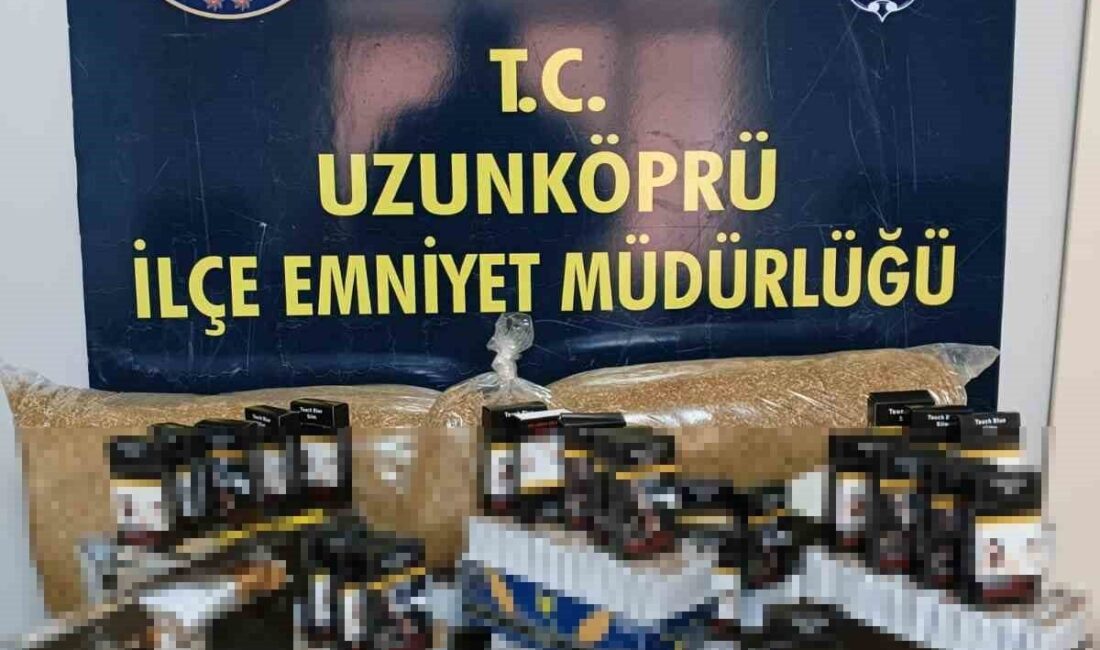 Edirne’nin Uzunköprü ilçesinde, polis kaçak sigara satışına yönelik yaptığı operasyonda