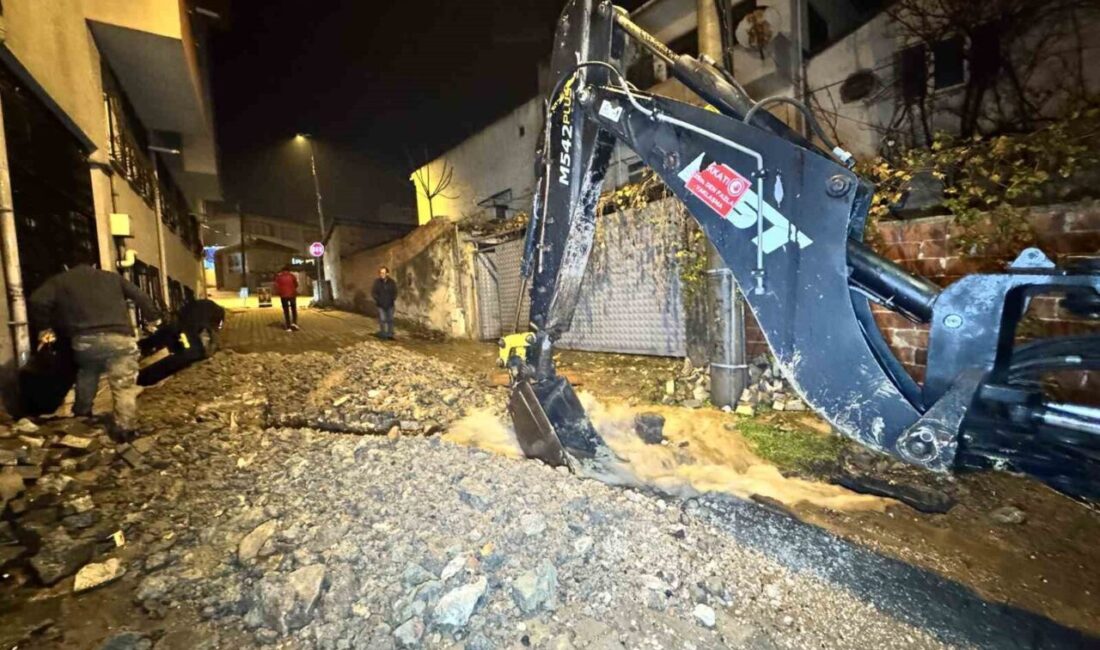 Edirne'de bir firma tarafından gerçekleştirilen çalışma sırasında içme suyu hattında