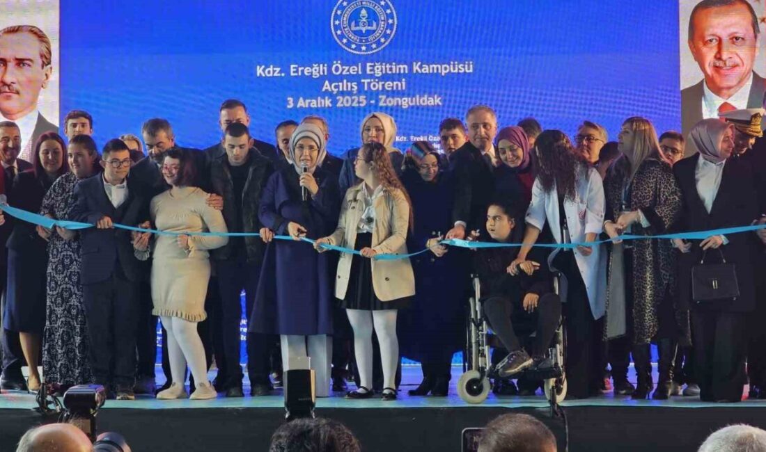 Engelli Bireylerin Toplumda Eşit Haklara Sahip Olması Vurgulandı Cumhurbaşkanı Recep Tayyip Erdoğan'ın eşi Emine Erdoğan, Karadeniz Ereğli'de açılışı