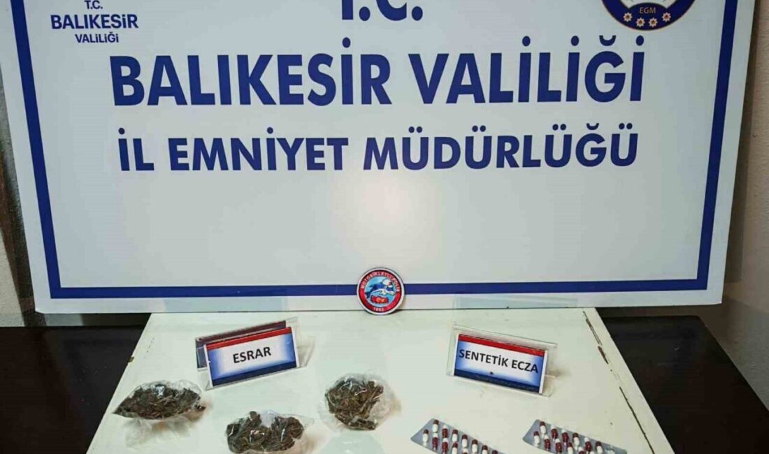 Balıkesir'in Erdek ilçesinde uyuşturucu operasyonu düzenleyen polis, H.D. isimli şahsı