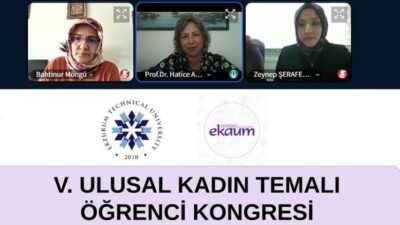 Erzurum Teknik Üniversitesi, V. Ulusal Kadın Temalı Öğrenci Kongresi'ni çevrimiçi