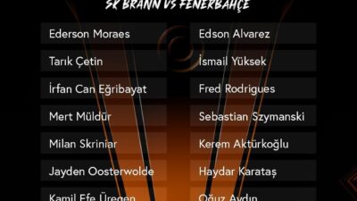 Fenerbahçe, UEFA Avrupa Ligi 6. haftasında Norveç'in Brann takımıyla yapacağı