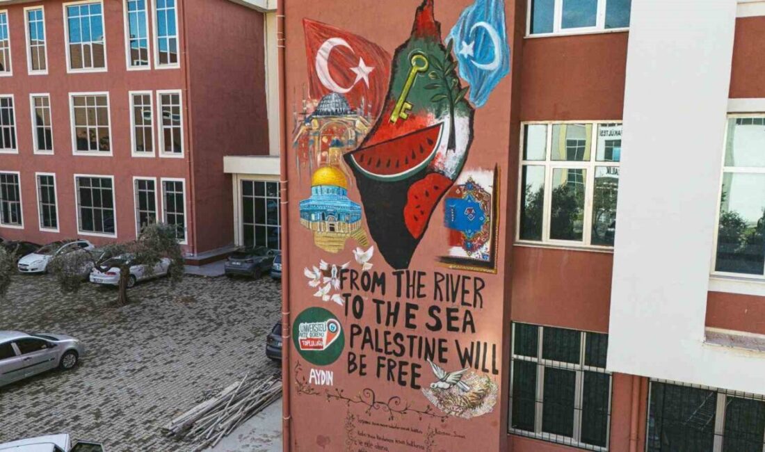 Aydın Adnan Menderes Üniversitesi'nde öğrenciler, Filistin halkına destek vermek için